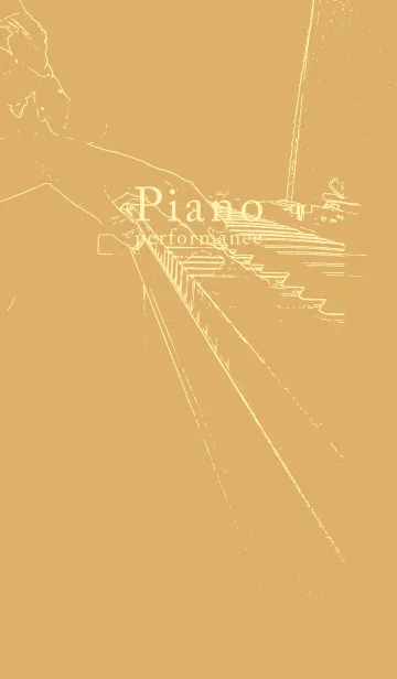 [LINE着せ替え] ピアノ演奏  飴色の画像1
