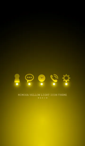 [LINE着せ替え] MIMOSA YELLOW LIGHT ICON THEMEの画像1