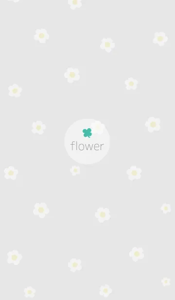 お花<クローバー>グレー.の着せ替えメイン画像