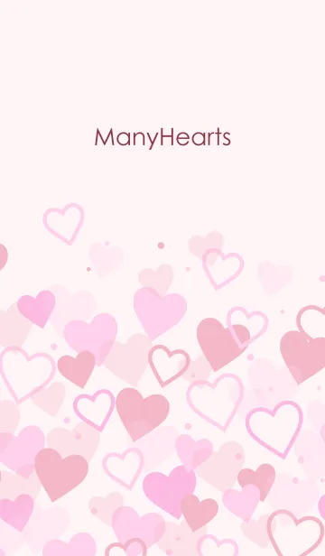 [LINE着せ替え] Many Hearts-PINK 37の画像1