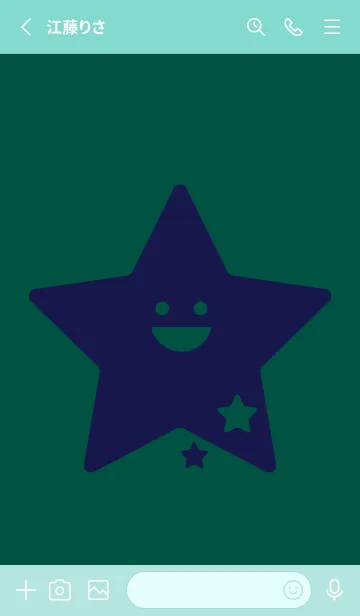 [LINE着せ替え] 星型の着せかえ 鉄色の画像2