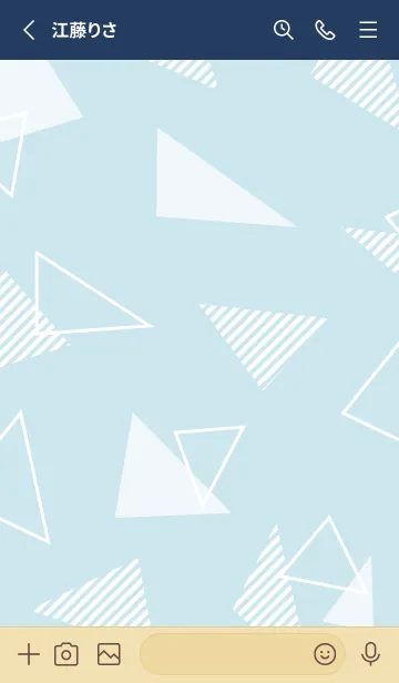 [LINE着せ替え] 白いおしゃれな三角5の画像2