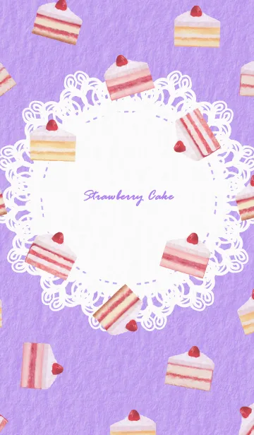 [LINE着せ替え] StrawberryCake 1 - 07-01 パープル Ver.a1の画像1