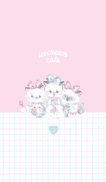 [LINE着せ替え] icecream catsの画像1