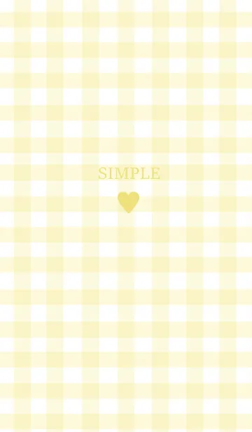 [LINE着せ替え] 大人のシンプルハート (check lemon)の画像1