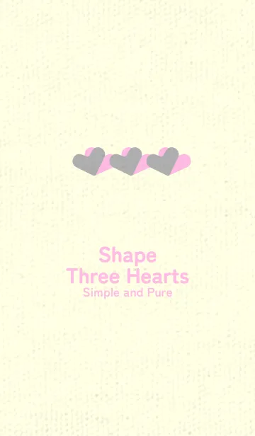 [LINE着せ替え] 3つのハート型の着せかえ シルバーグレイの画像1