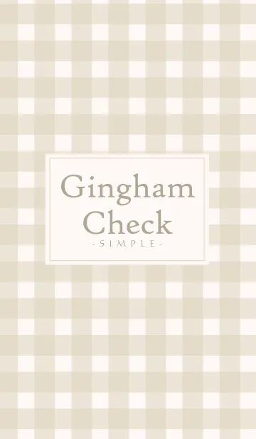 Gingham Check Natural Beige - SIMPLE 11の着せ替えメイン画像