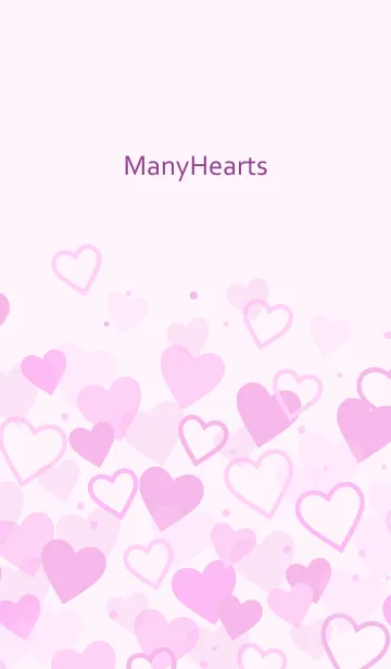 [LINE着せ替え] Many Hearts-PURPLE 36の画像1
