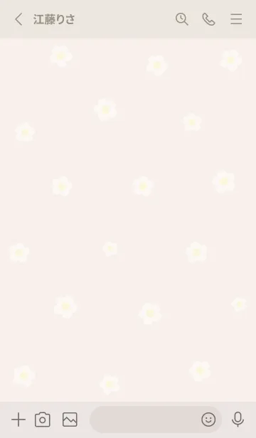 [LINE着せ替え] お花<クローバー>ベージュ.の画像2