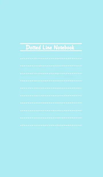 [LINE着せ替え] ホワイト点線ノート/ライトブルーの画像1