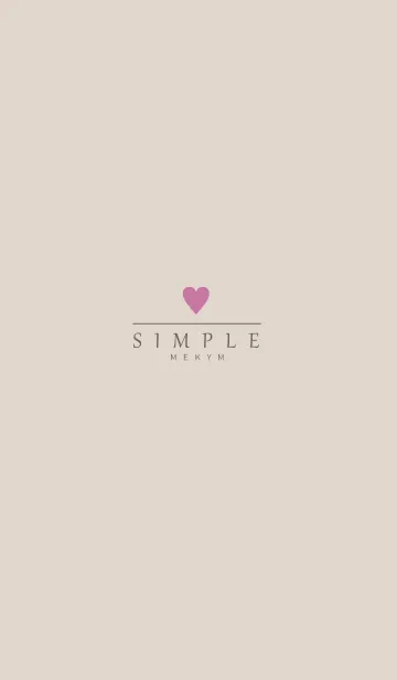 [LINE着せ替え] DUSKY BEIGE - SIMPLE HEART 35の画像1