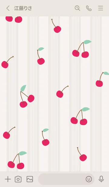 [LINE着せ替え] さくらんぼ くすみカラー22の画像2