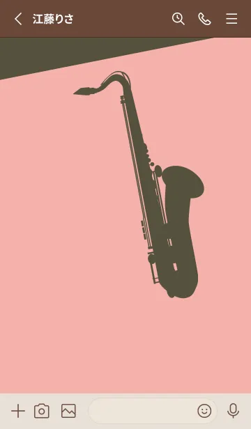 [LINE着せ替え] Saxophone CLR 珊瑚色の画像2