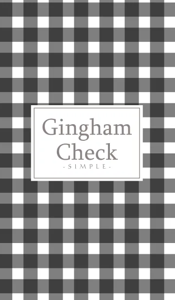 [LINE着せ替え] Gingham Check Black - SIMPLE 11の画像1