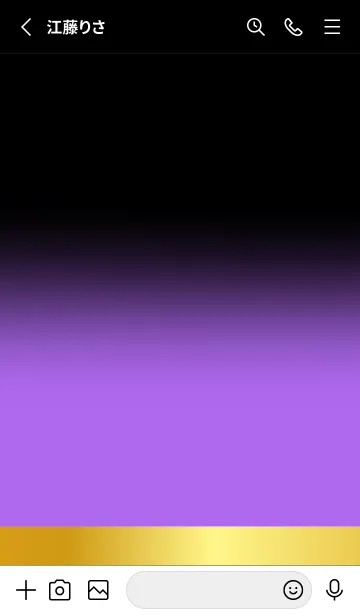 [LINE着せ替え] Orchid Purple Gold Black Theme (JP)の画像2