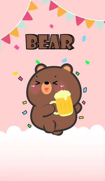 [LINE着せ替え] Cute Bear Love Party (JP)の画像1