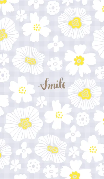 [LINE着せ替え] シンプル2 大人 白い花27の画像1