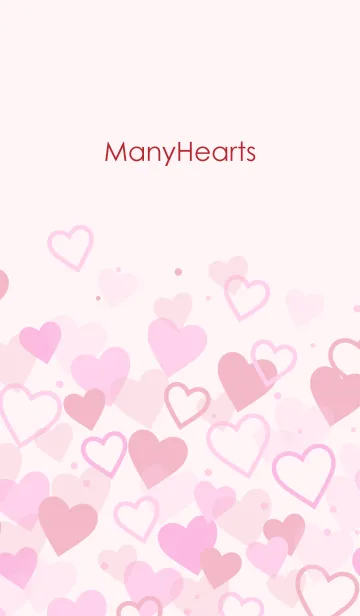 [LINE着せ替え] Many Hearts-PINK 38の画像1