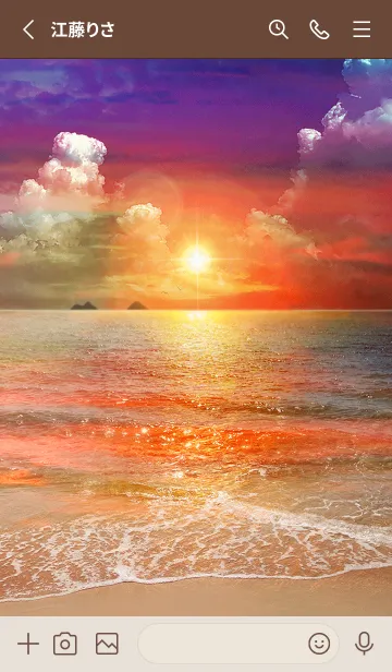 [LINE着せ替え] Hawaii beautiful sunset3の画像2