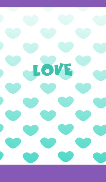 [LINE着せ替え] 青いハート 紫色の画像1