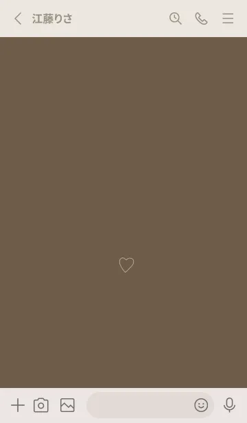 [LINE着せ替え] ゆるハート。ブラウンとベージュ。の画像2