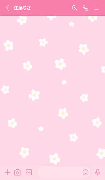 [LINE着せ替え] Floret Pattern - 06-01 ピンクの画像2