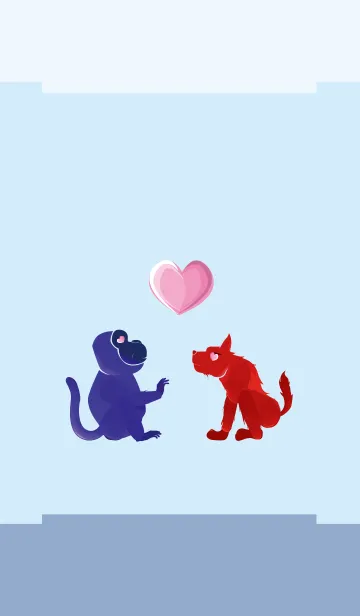 ekst Blue（Monkey）Love Red（Dog））の着せ替えメイン画像