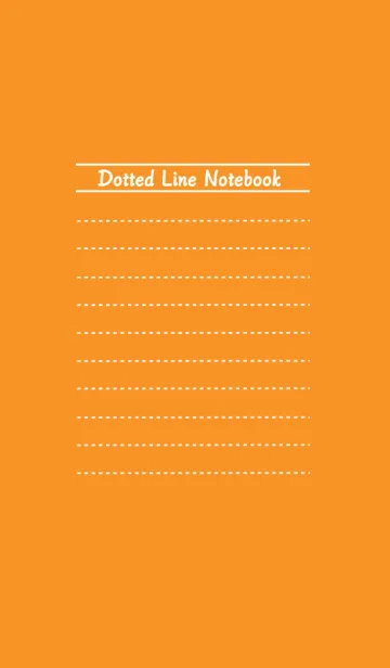[LINE着せ替え] ホワイト点線ノート/オレンジ/ベージュの画像1