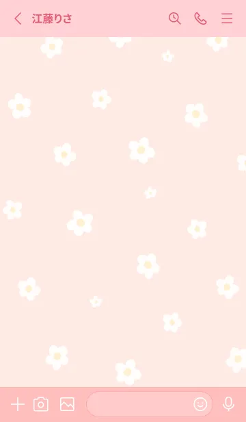 [LINE着せ替え] Floret Pattern - 06-02 ピンクの画像2