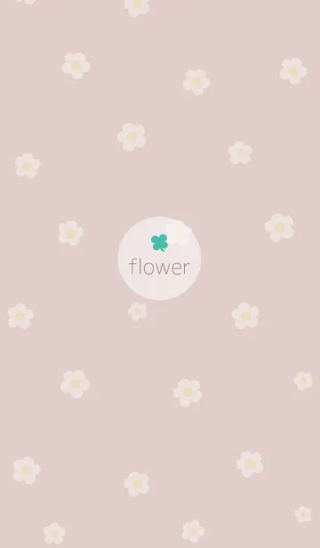 [LINE着せ替え] お花<クローバー>ブラウン.の画像1