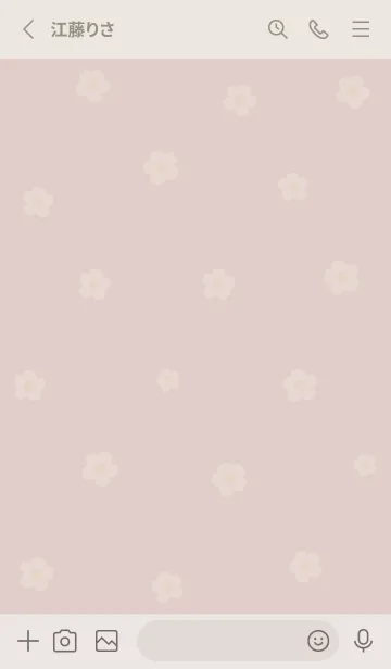 [LINE着せ替え] お花<クローバー>ブラウン.の画像2