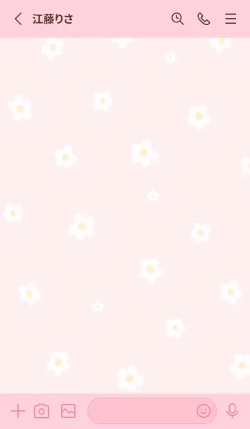 [LINE着せ替え] Floret Pattern - 06-03 ピンク Ver.aの画像2