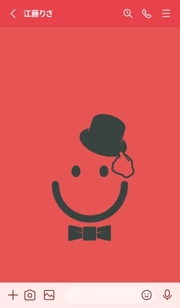 [LINE着せ替え] スマイル＆紳士 オレンジバーミリオンの画像2