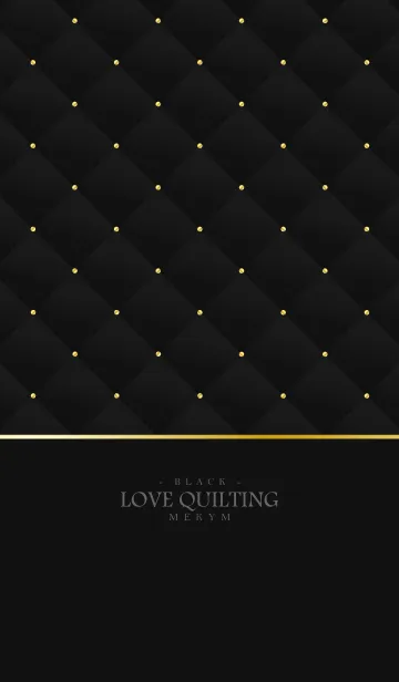 [LINE着せ替え] LOVE QUILTING - BLACK 5の画像1