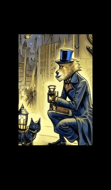 [LINE着せ替え] 猫紳士街#FI016。の画像1