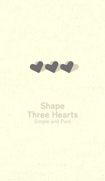 [LINE着せ替え] 3つのハート型の着せかえ スチールグレイの画像1