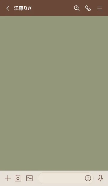 [LINE着せ替え] Simple Icon - BROWN and OLIVE -の画像2