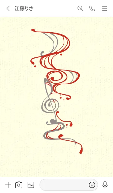 [LINE着せ替え] 和音 流水-音楽記号  ルージュの画像2