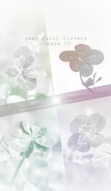 [LINE着せ替え] Real Lucky Clovers #sepia 55の画像1