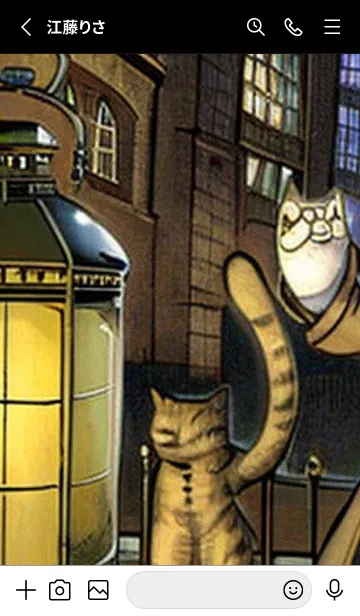 [LINE着せ替え] 猫紳士街#FI012。の画像2