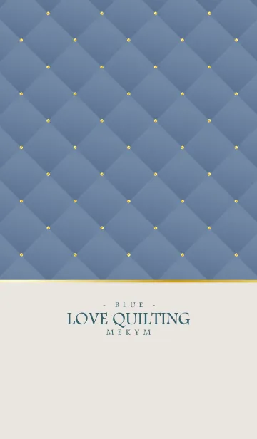 [LINE着せ替え] LOVE QUILTING - DUSKY BLUE 5の画像1