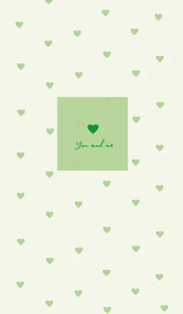 [LINE着せ替え] pattern_heart (yellowgreen)の画像1