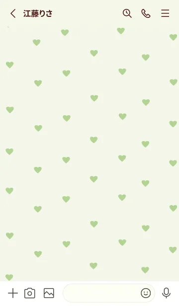 [LINE着せ替え] pattern_heart (yellowgreen)の画像2