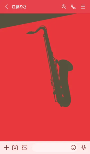 [LINE着せ替え] Saxophone CLR シグナルレッドの画像2