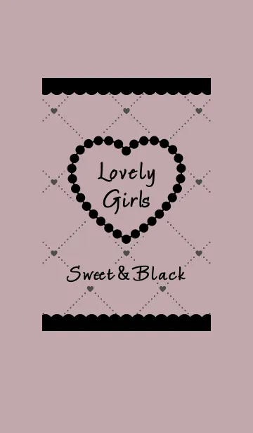 [LINE着せ替え] ♡RoseGray&Black♡ハート&大人ガーリーの画像1