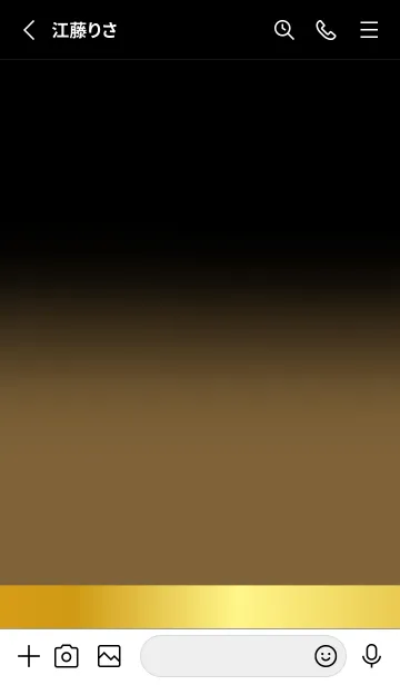 [LINE着せ替え] Peanut Brown Gold Black Theme (JP)の画像2