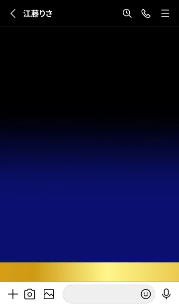 [LINE着せ替え] Navy Blue Gold Black Theme (JP)の画像2