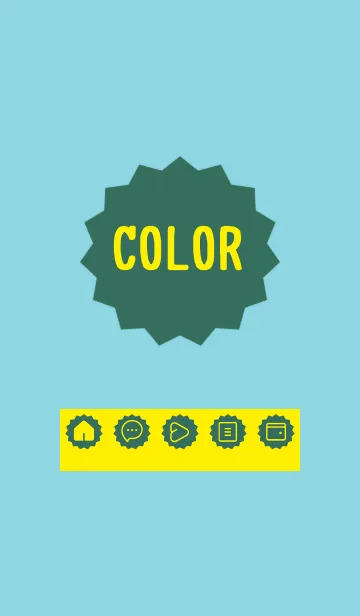 [LINE着せ替え] green color M56の画像1