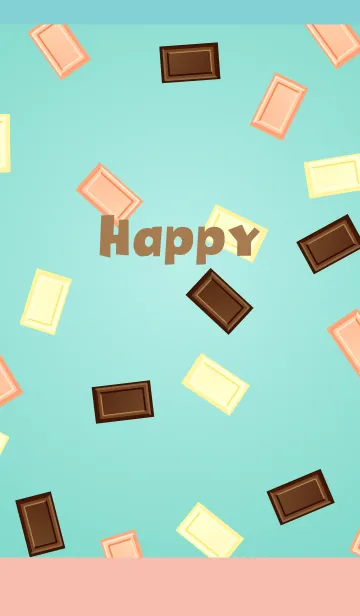[LINE着せ替え] チョコブロック ピンクと水色の画像1