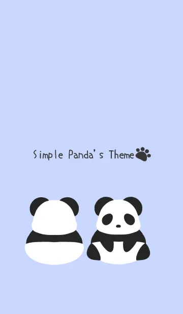 [LINE着せ替え] シンプルパンダの着せかえ/ブルーグレイの画像1